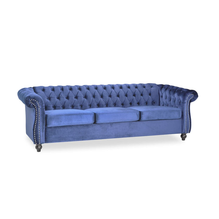 Christopher Knight Hom Norma Sofas Midnight Blue Dark Brown - Diamond Home USA