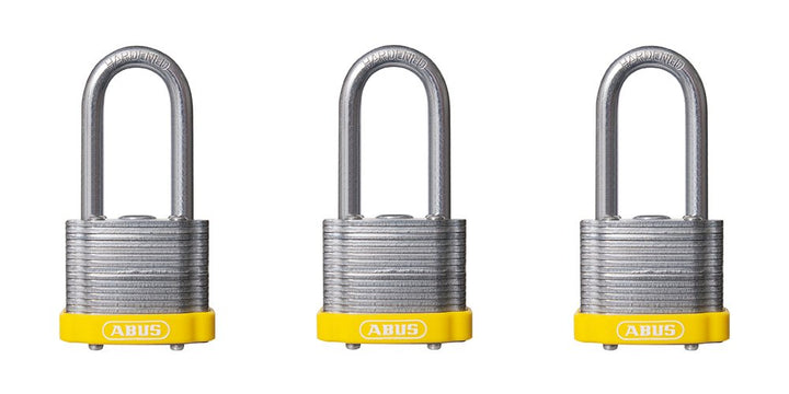 ABUS 41/40HB50 Yellow KAx3 19341 Laminated Steel Padlock 41 Series Body width: 1
