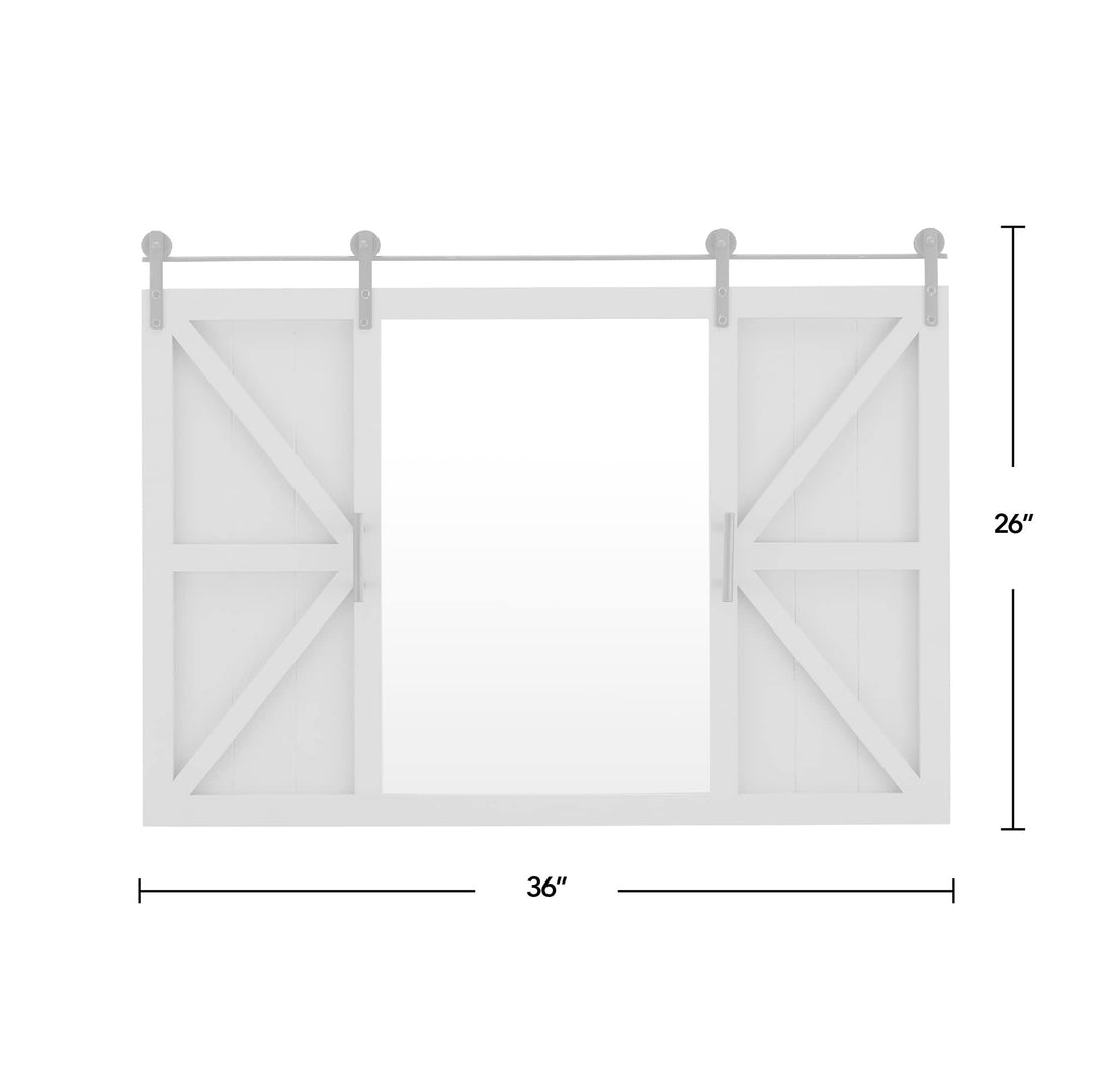 FirsTime & Co. Hayloft Barn Door Wall Mirror Vintage Decor