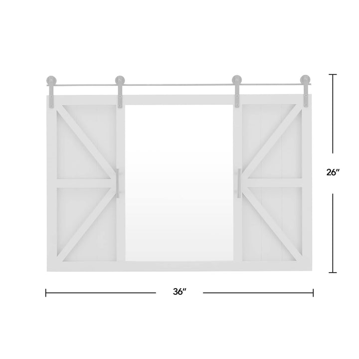 FirsTime & Co. Hayloft Barn Door Wall Mirror Vintage Decor