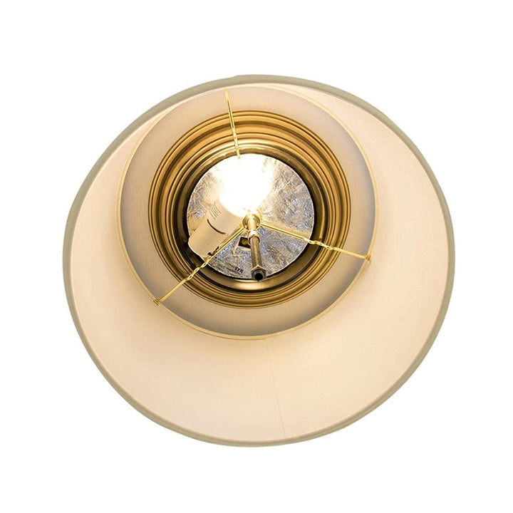 Flush Mount Conversion Kit 18"w White Linen Shallow Drum Lampshade Modern - Diamond Home USA
