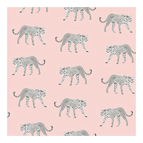 Pink Jaguars Wallpaper 20.9 X Animal Print Wildlife Washable
