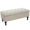 Christopher Knight Home Chantelle Fabric Storage Ottoman Linen Medium Beige