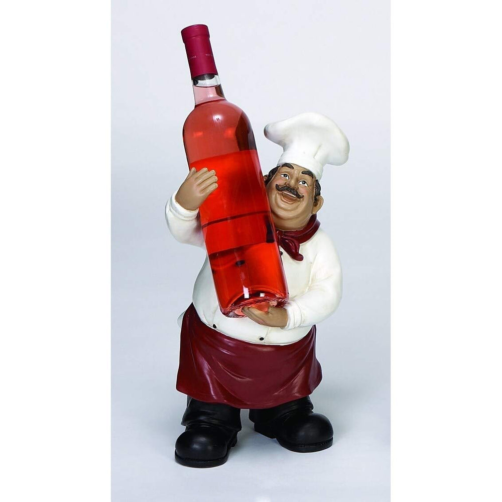Polystone Chef Bottle Holder Multi Color Traditional Resin Matte - Diamond Home USA