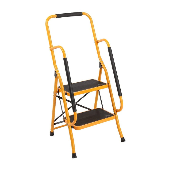 Foldable 2 Step Ladder Stool Lb. Capacity Yellow