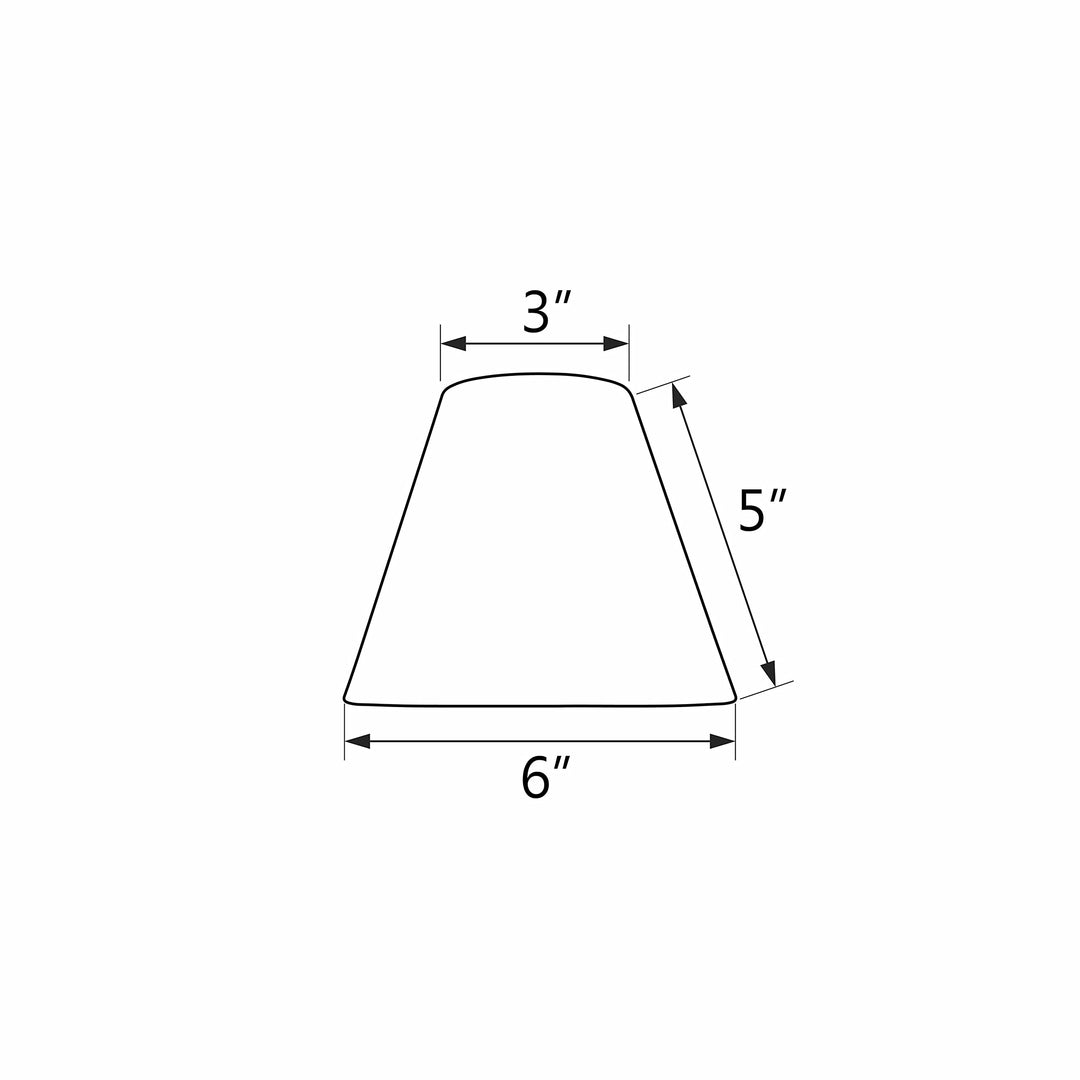 Aspen Creative 32003-6 Small Hardback Empire Shape Chandelier Clip-On Lamp Shade - Diamond Home USA