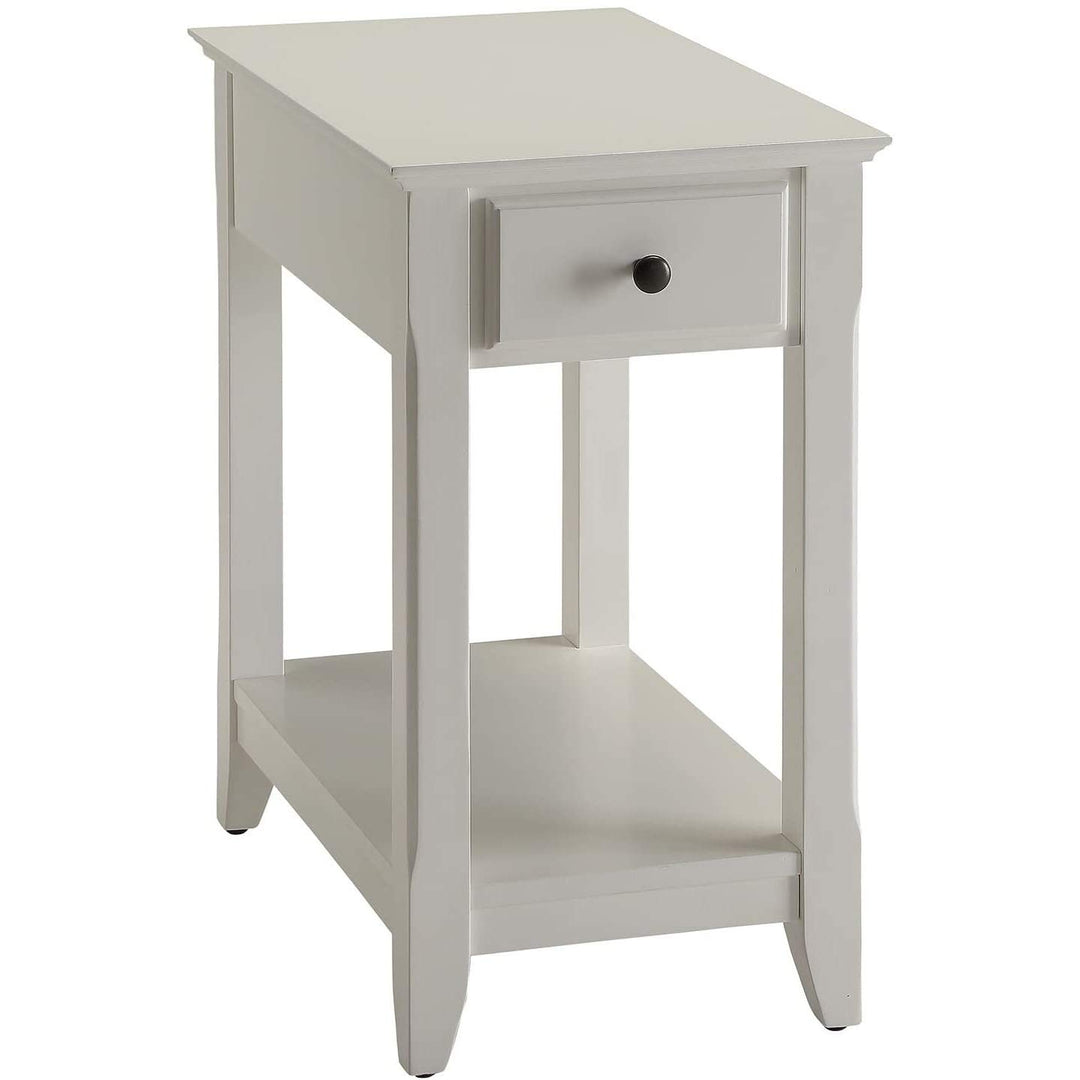 Acme Bertie End Table in White White - N/A