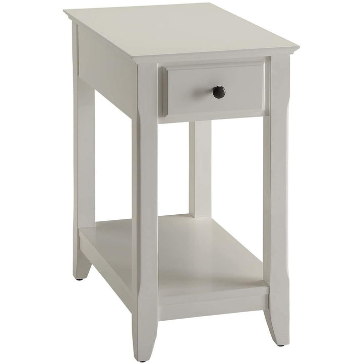 Acme Bertie End Table in White White - N/A