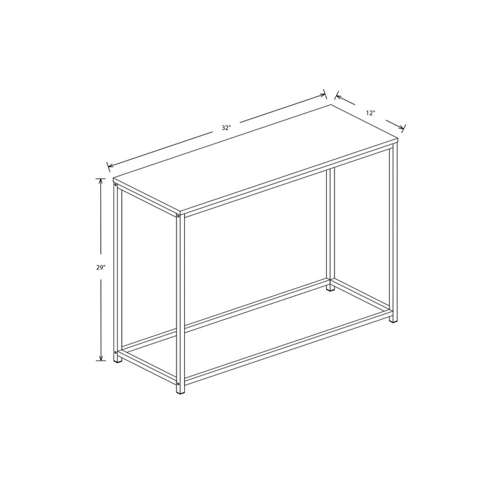 Safdie Console Table-Dark Taupe/Black Metal - - Diamond Home USA