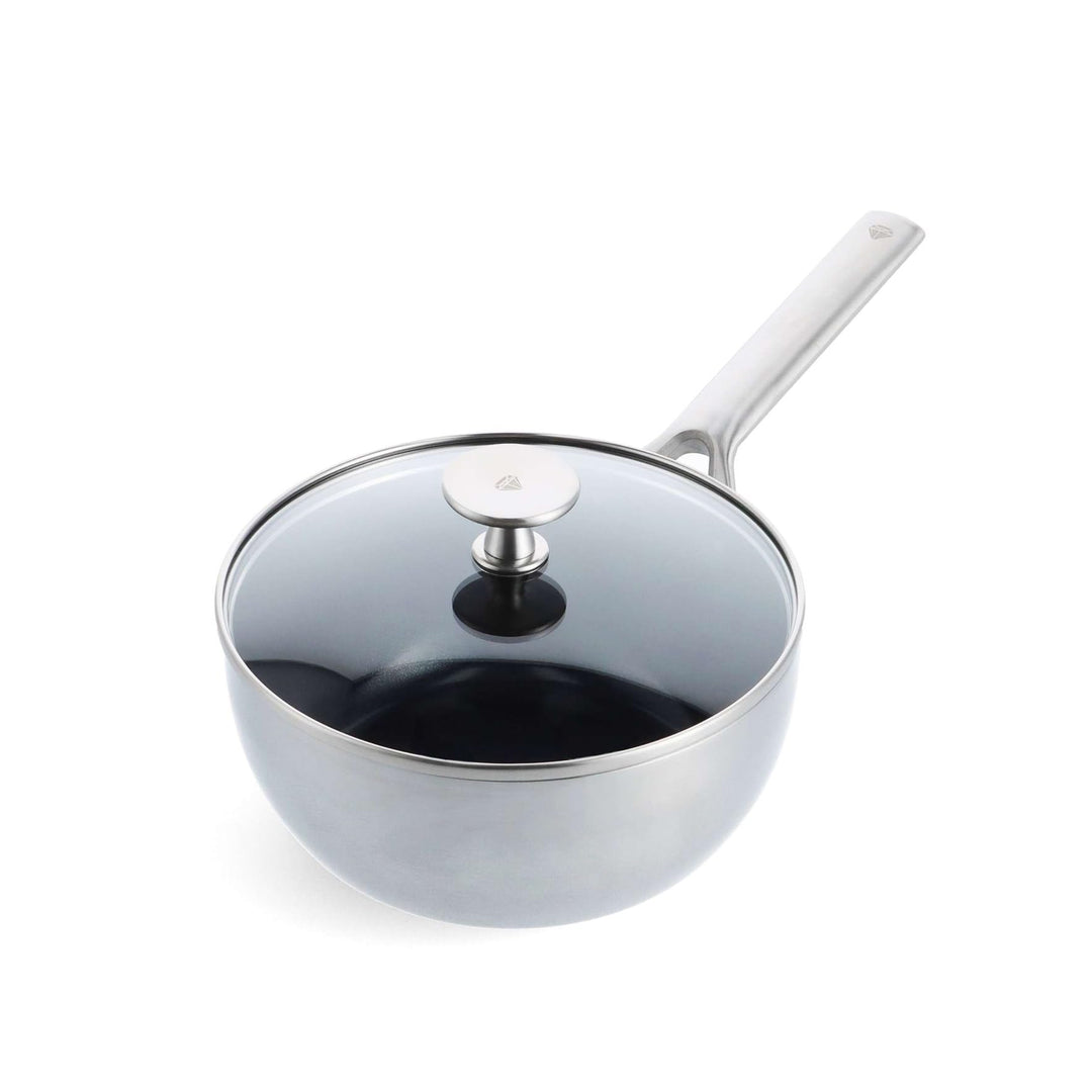 Blue Diamond Tri-ply Stainless Steel Healthy Ceramic Nonstick 2.5qt Sauce Pan
