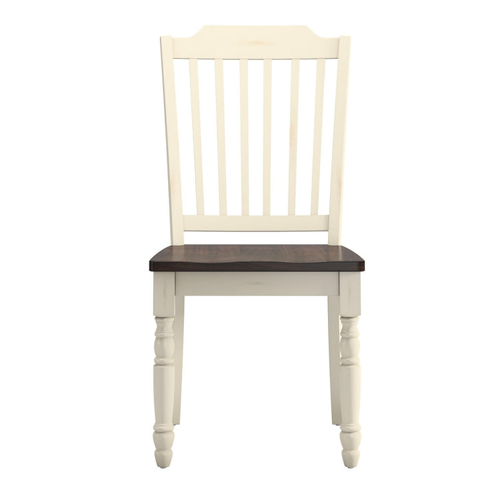 Inspire Q Mackenzie Country tyle Two-tone Dining Chairs (et of 2) by Classic Slat Back Antique White