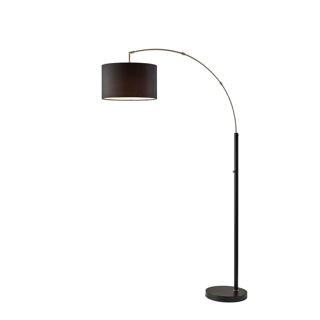 Adesso Preston Arc Lamp Black & Brushed Steel Nickel