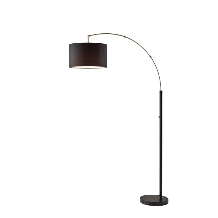 Adesso Preston Arc Lamp Black & Brushed Steel Nickel