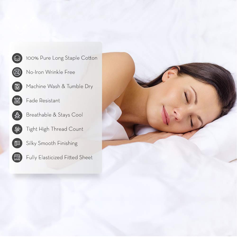 Charisma 310 Thread Count Classic Solid Cotton Sateen King Pillowcase Pair - Diamond Home USA