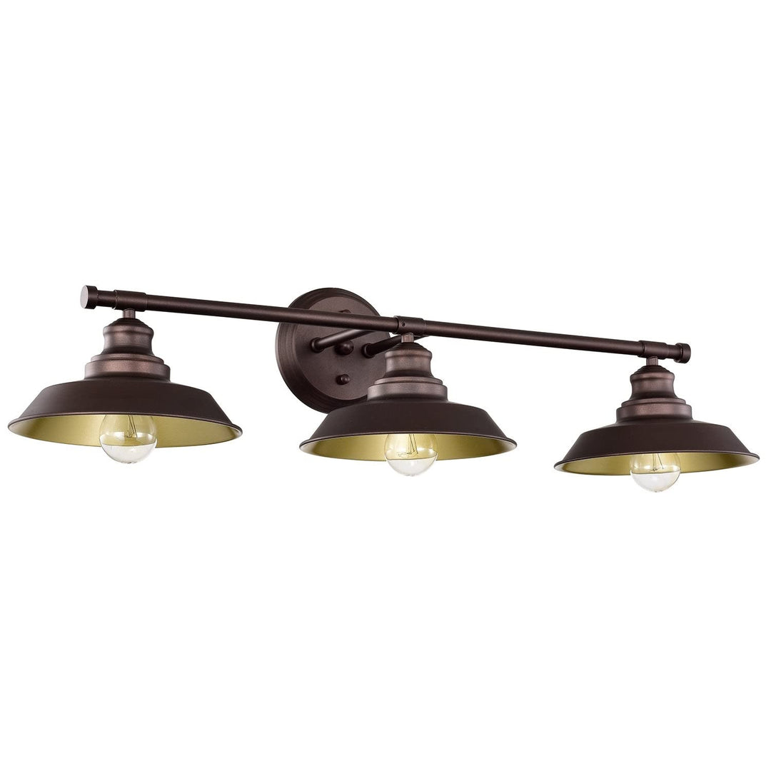 3 Light Oil Rubbed Bronze Vanity Brown Modern Contemporary Metal Steel - Diamond Home USA