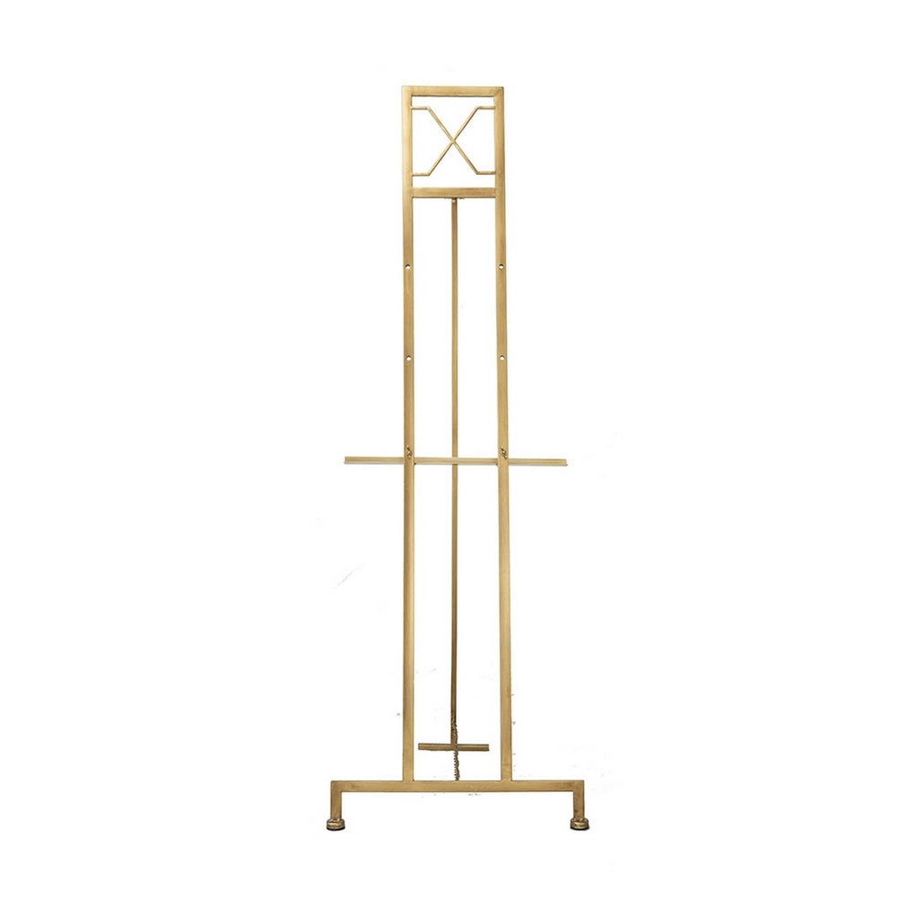 70 Inch Easel Stand Gold Iron Frame Free Standing Large Modern Contemporary - Diamond Home USA