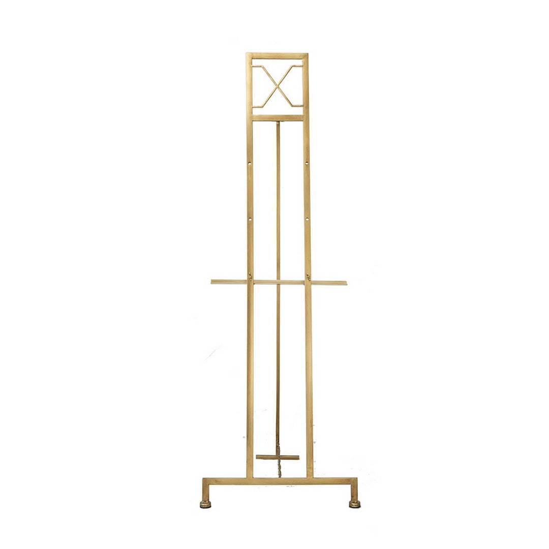 70 Inch Easel Stand Gold Iron Frame Free Standing Large Modern Contemporary - Diamond Home USA