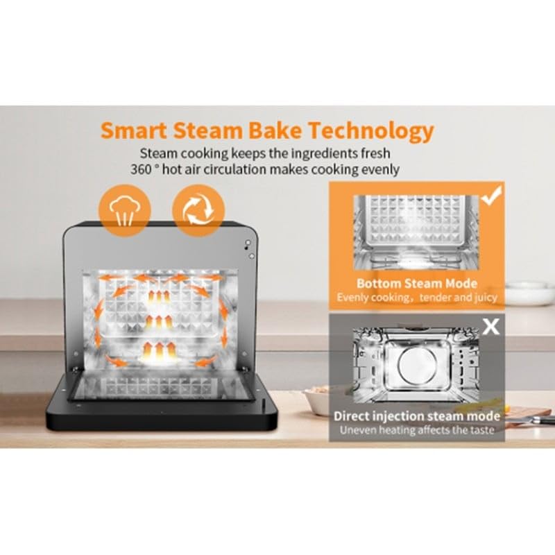 Steam Air Fryer Toast Oven Combo 26 Qt Convection Countertop 50 Cooking - Diamond Home USA