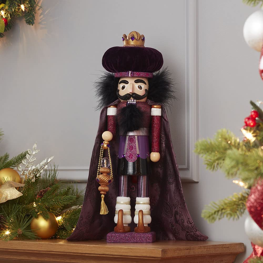 Kurt S. Adler Kurt Adler Hollywood King 18-Inch Purple Nutcracker - Diamond Home USA