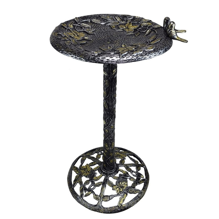 Oakland Living Metal Bird Bath with Singing Birds No Assembly Required - Diamond Home USA