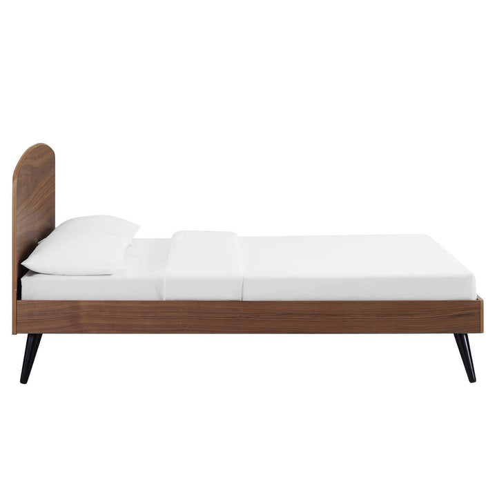 Modway Bronwen Full Wood Platform Bed in Walnut - Diamond Home USA