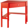 Target Marketing Systems Ellen Corner Desk Drawer and One Storage Shelf For Red