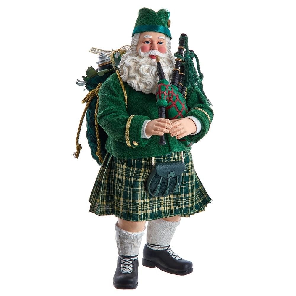 10.5-inch Musical Irish Santa Multicolored