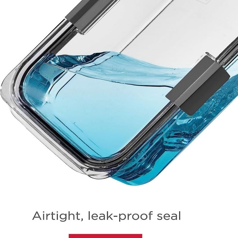 Storage Containers With Of 5 (1.3 Cup) Grey Plastic - Diamond Home USA