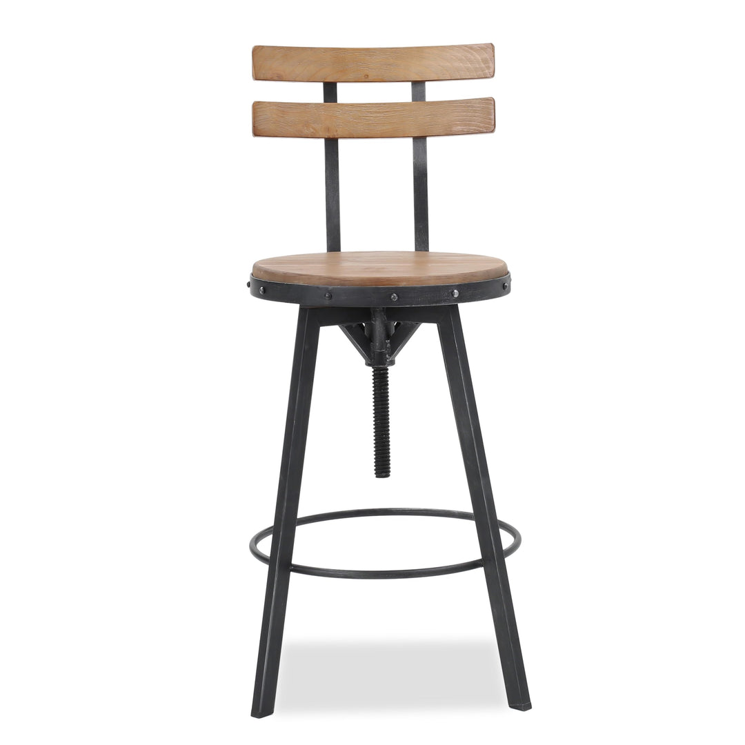 Christopher Knight Home Fenix Firwood Antique Barstool Antique / Black Brush - Diamond Home USA