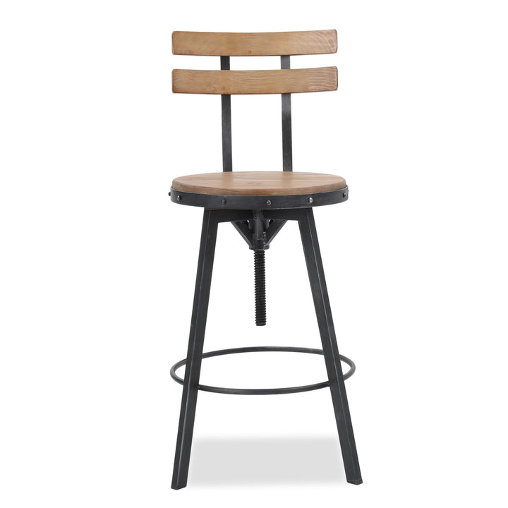 Christopher Knight Home Fenix Firwood Antique Barstool Antique / Black Brush - Diamond Home USA