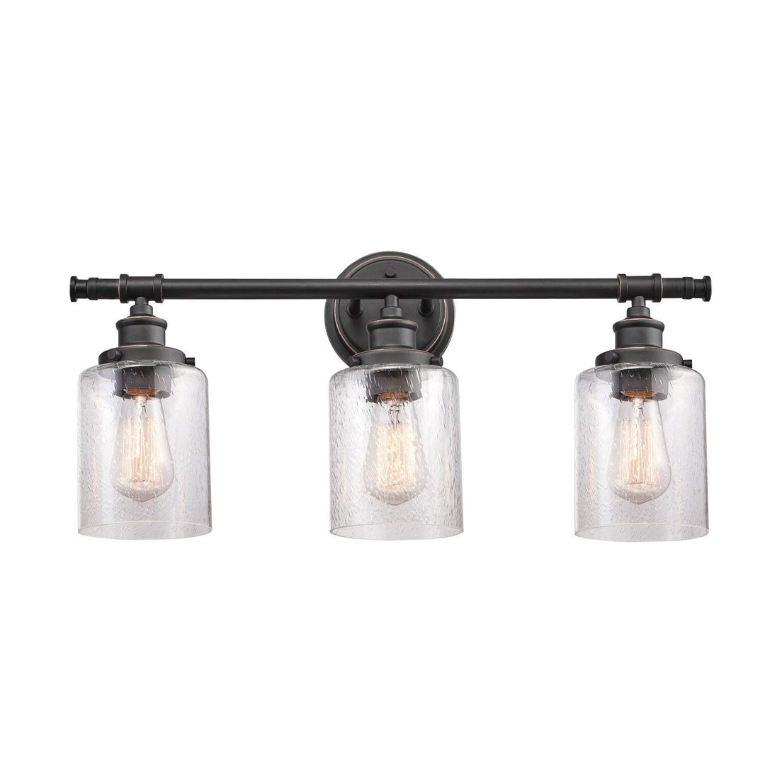 5-Piece All-in-one Bronze Bathroom Set Brown Farmhouse Metal Dimmable - Diamond Home USA