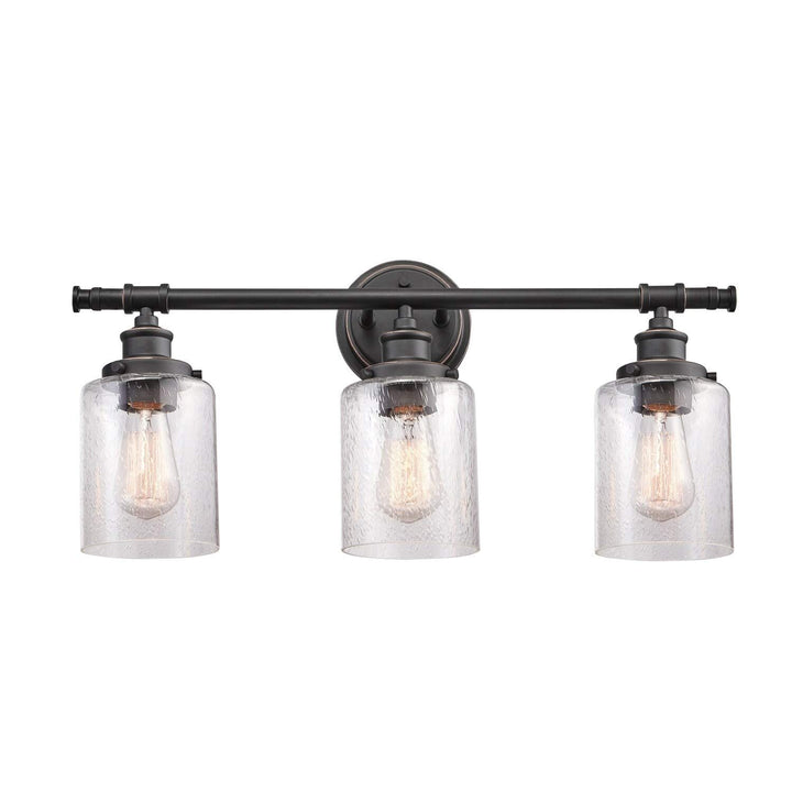 5-Piece All-in-one Bronze Bathroom Set Brown Farmhouse Metal Dimmable - Diamond Home USA