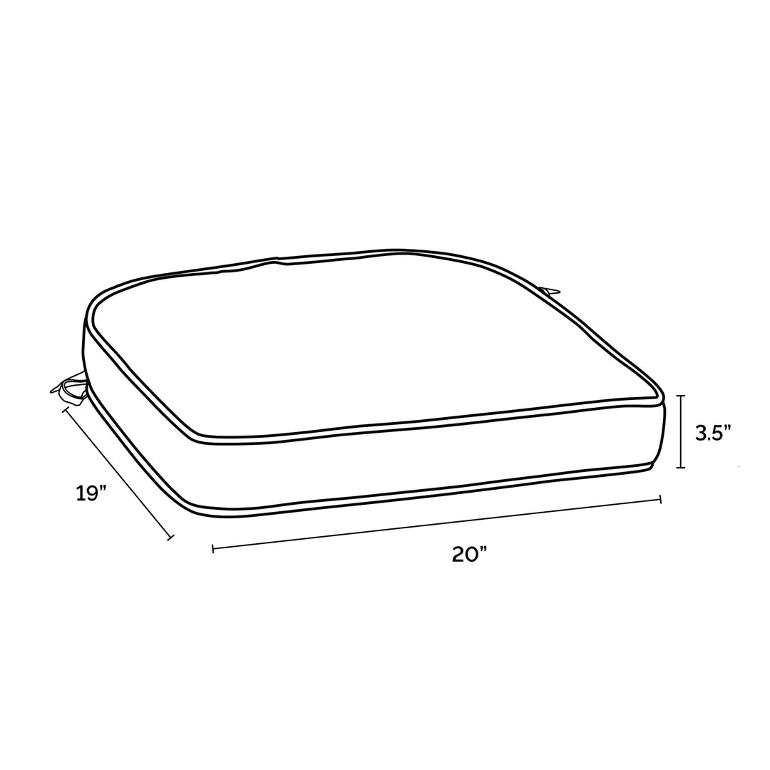 Arden Selections ProFoam Essentials Outdoor Seat Cushion Leala