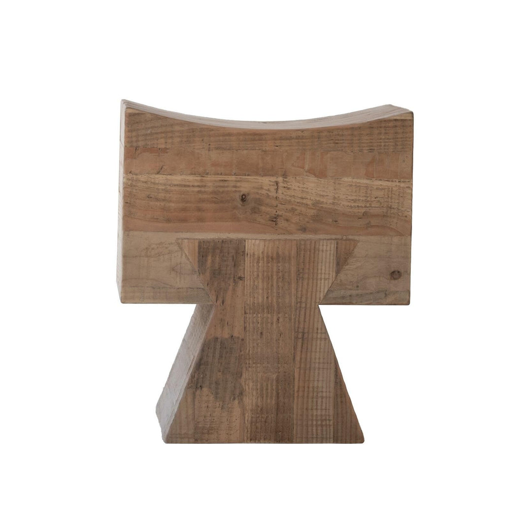 16" Wide Stool Brown Farmhouse Modern Contemporary Solid Specialty Pine Wood - Diamond Home USA