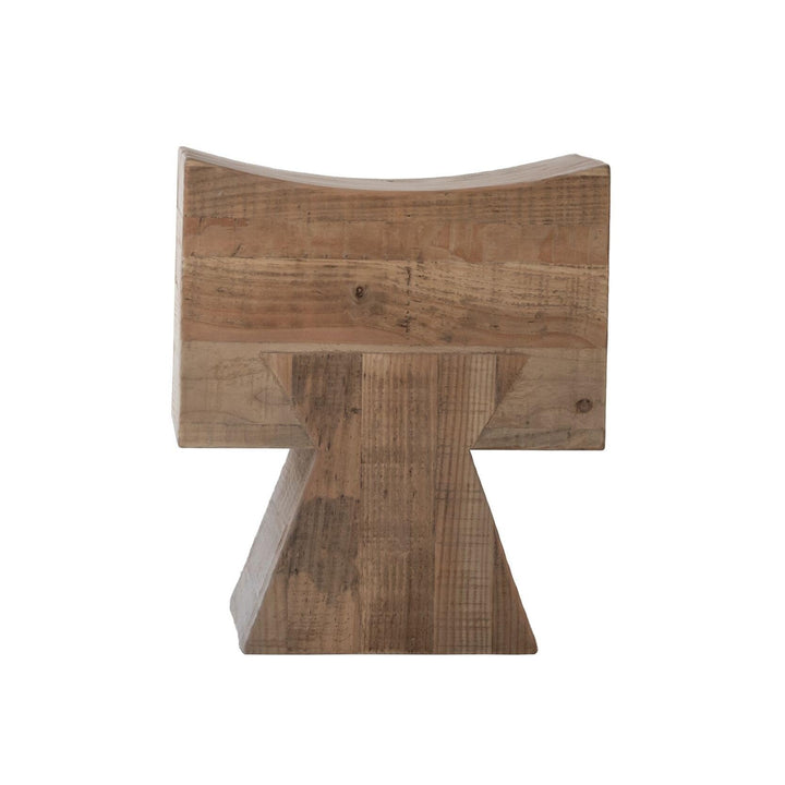 16" Wide Stool Brown Farmhouse Modern Contemporary Solid Specialty Pine Wood - Diamond Home USA
