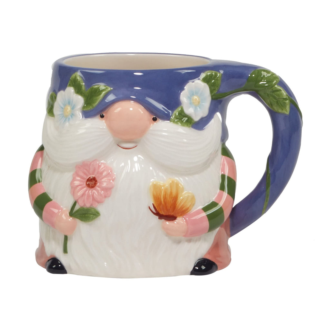 Garden Gnomes 16 Ox. 3-d Mugs Set Of 4 Assorted Designs Multi Color Casual Round - Diamond Home USA