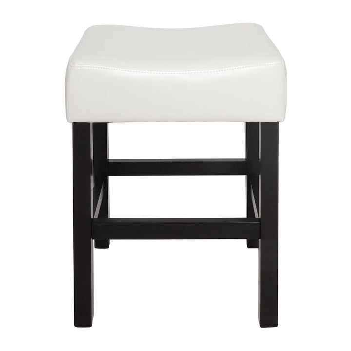 Christopher Knight Home Lopez Backless Leather Counter Stools 2-Pcs Set Ivory - Diamond Home USA