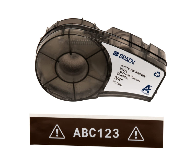 Brady Authentic (M21-750-595-BR) All-Weather Vinyl abel for Indoor/Outdoor ID