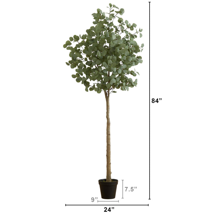 Nearly Natural 7ft. Artificial Eucalyptus Tree - Diamond Home USA