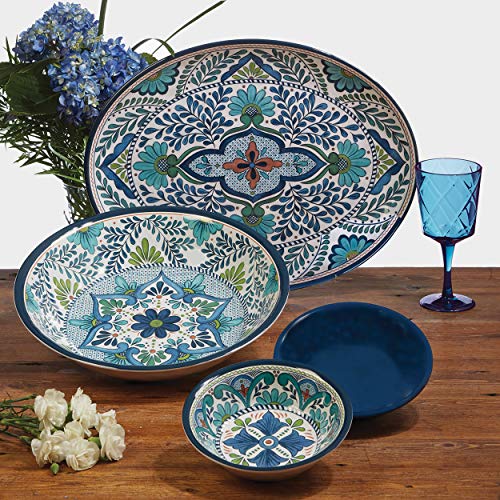 Cerified International Talavera 2-Piece Melamine Platter Set Multicolored - Diamond Home USA