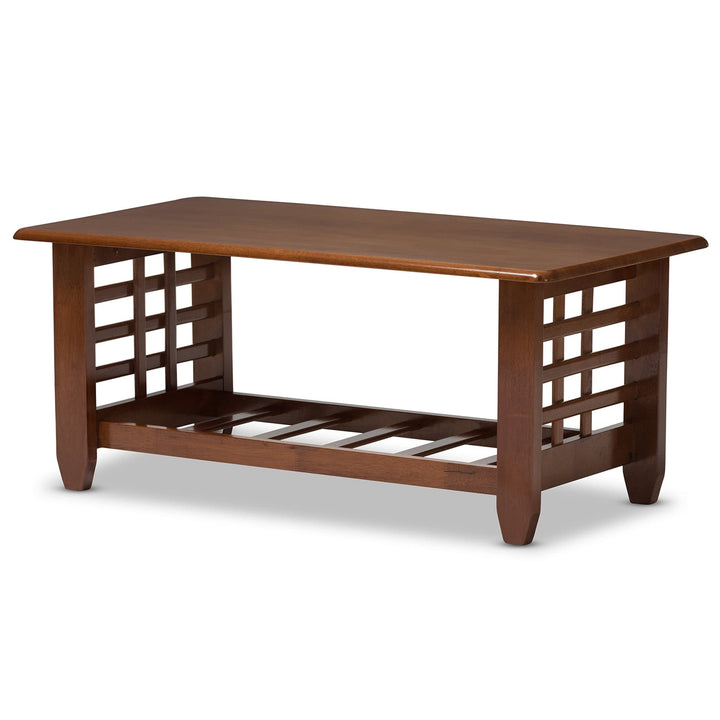Baxton Studio Leda Mission Style Cherry Coffee Table - Diamond Home USA