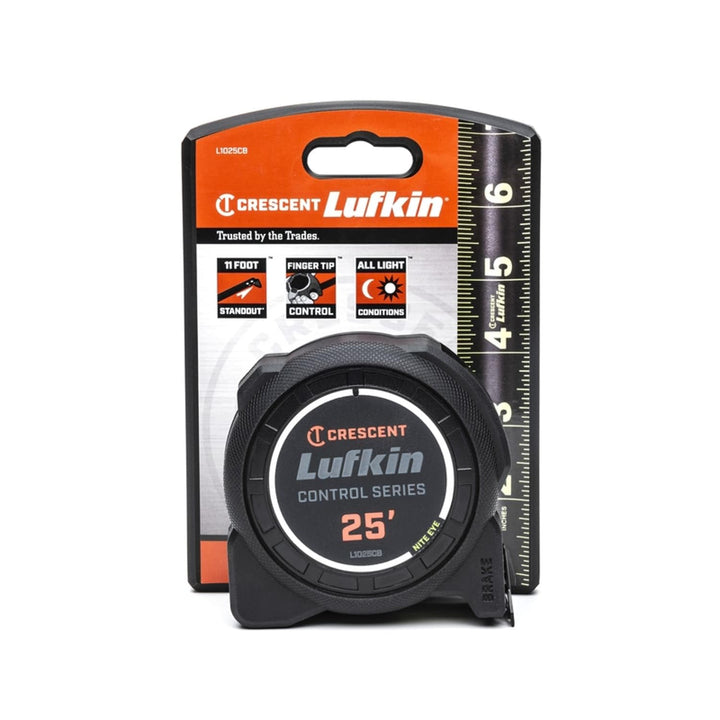 25 Ft. L X 1-3/16 in. W Control Series Black Blade Tape Measure Abs - Diamond Home USA