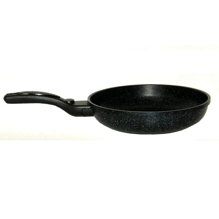 Mega Cook 13" Cast Aluminum Marble Non-Stick Frying Pan Black - Diamond Home USA