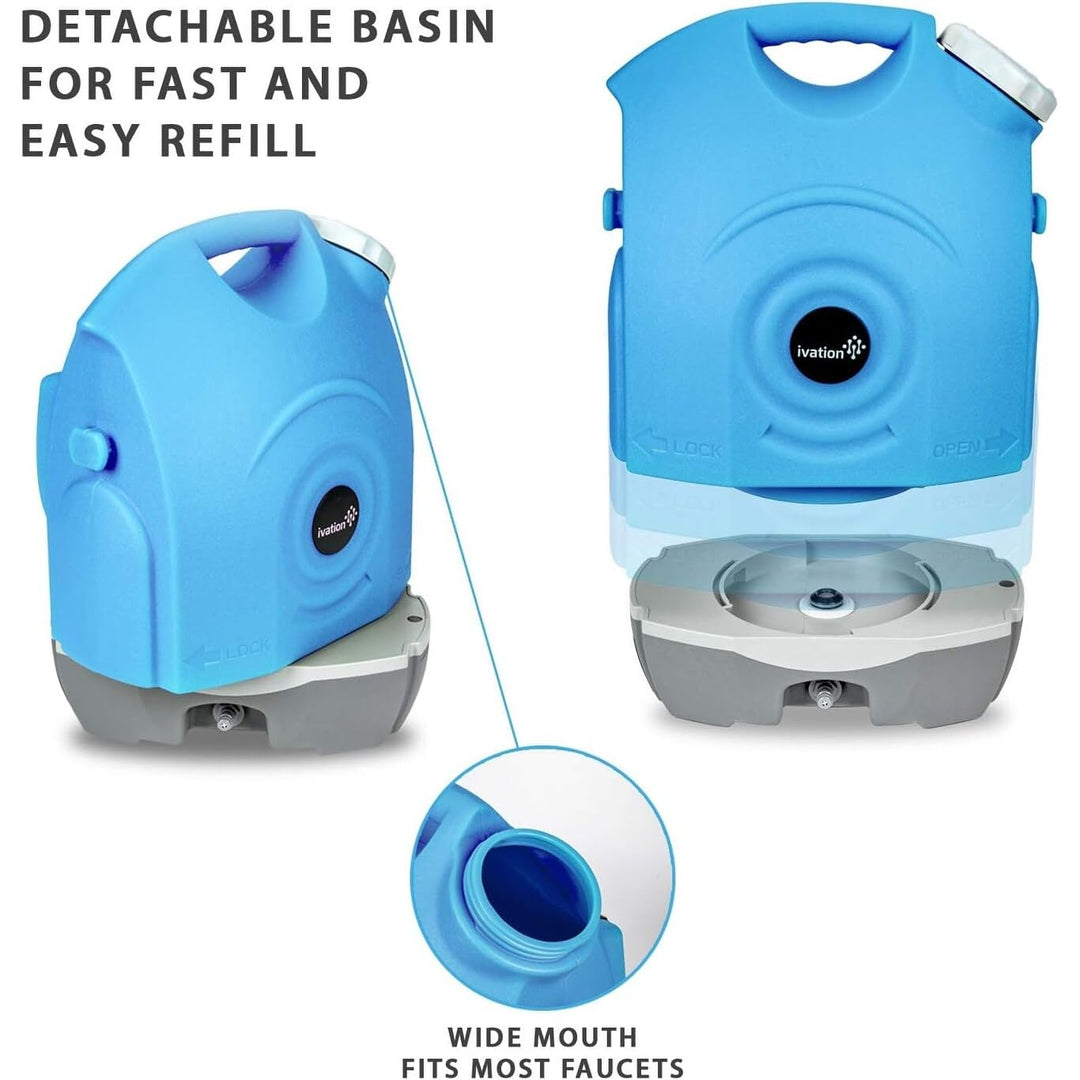 Portable Electric Pressure Washer Gun with Rechargeable Battery 4.5 Gal Blue - Diamond Home USA