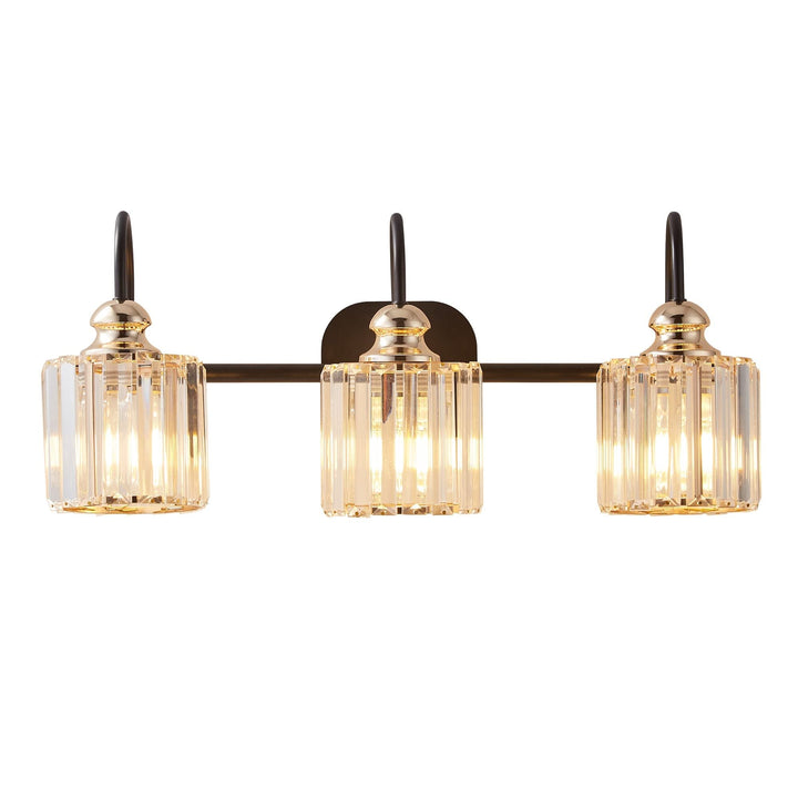 3 Lights Modern Wall Mounted Bathroom Over Mirror Light with Glass Lampshade . - Diamond Home USA