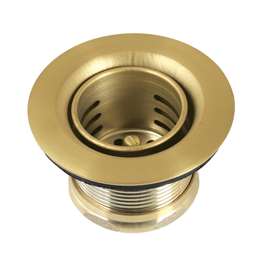 Kingston Brass K451BBB Portland Stainless Steel Bar Sink Basket Strainer Brushed Brushed Brass