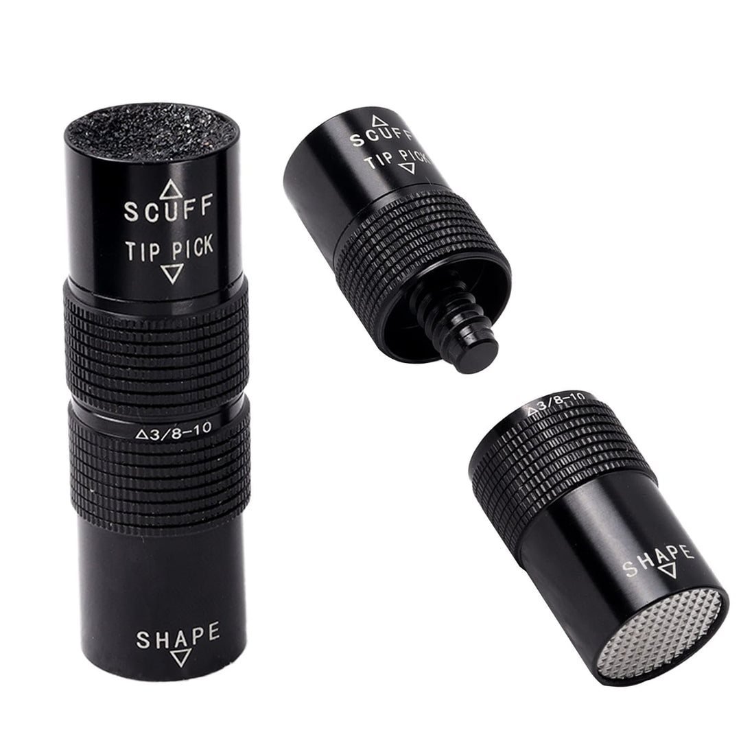 Billiard Pool Cue Stick Tip Scuffer/Shaper/Aerator Tool with 3/8x10 Joint