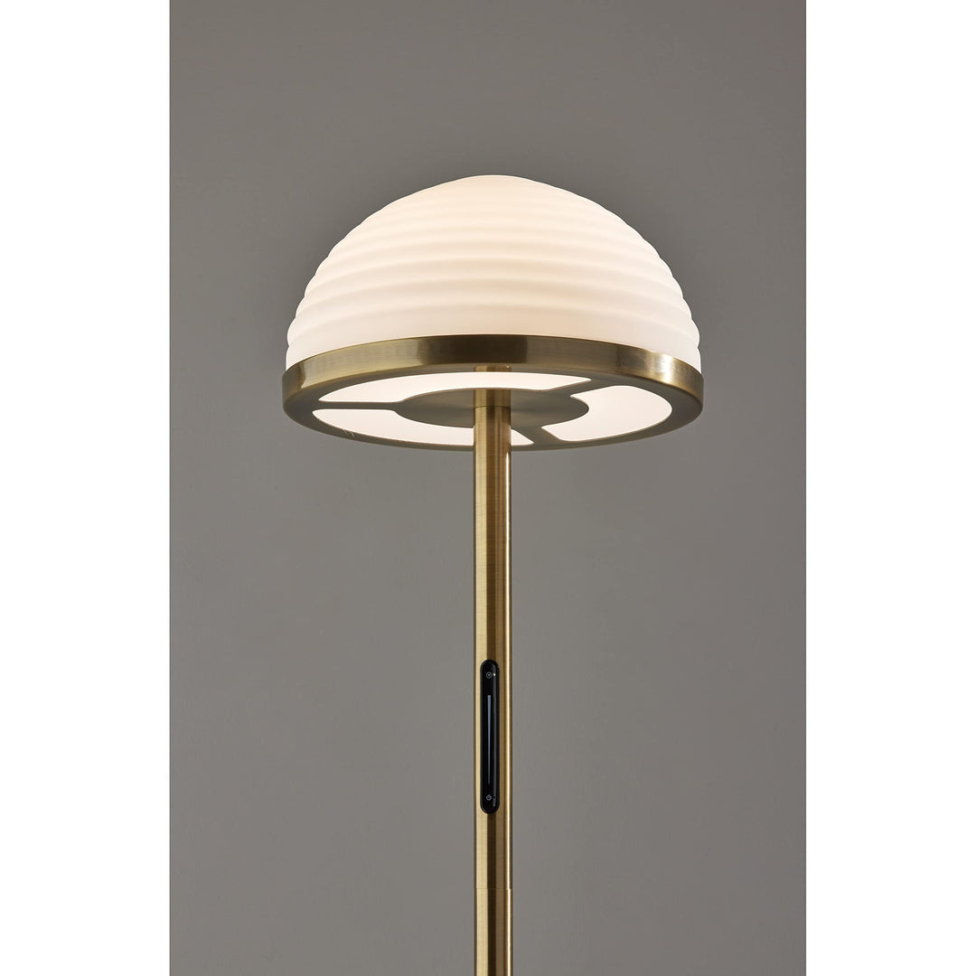 Led Floor Lamp W. Smart Switch rass ohemian Eclectic Glam Mid-Century Modern - Diamond Home USA