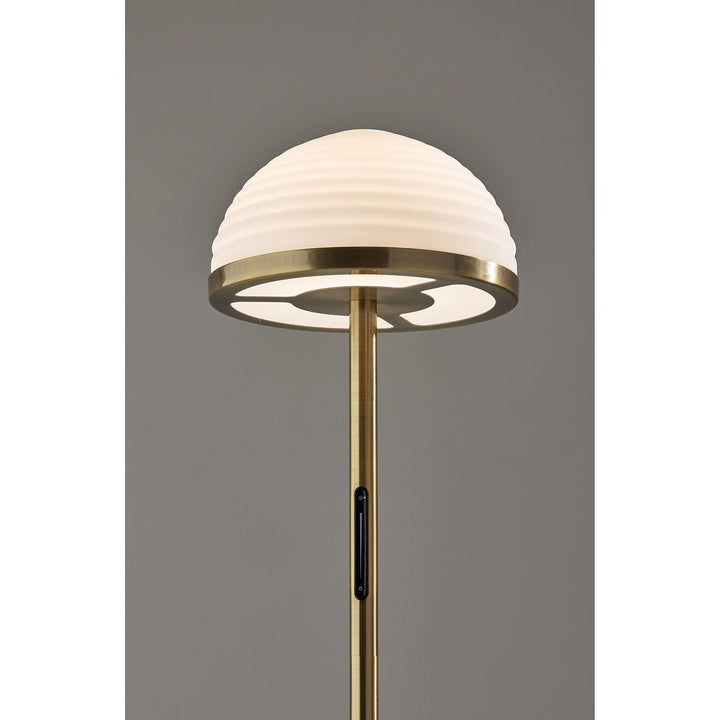 Led Floor Lamp W. Smart Switch rass ohemian Eclectic Glam Mid-Century Modern - Diamond Home USA