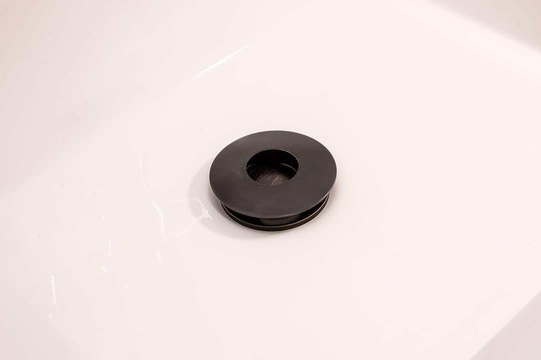 Keeney K820-76BRZ Universal Push Button Bathroom Sink Drain Without verflow -